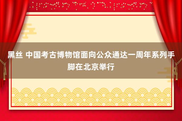 黑丝 中国考古博物馆面向公众通达一周年系列手脚在北京举行