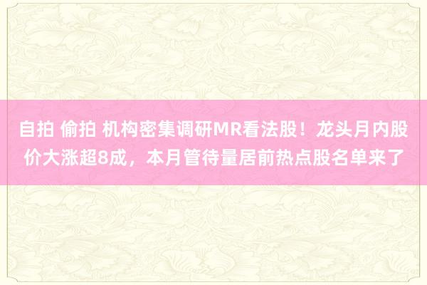 自拍 偷拍 机构密集调研MR看法股！龙头月内股价大涨超8成，本月管待量居前热点股名单来了