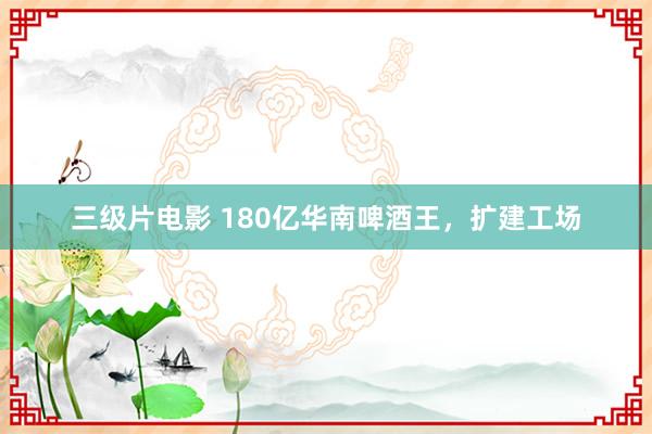 三级片电影 180亿华南啤酒王，扩建工场