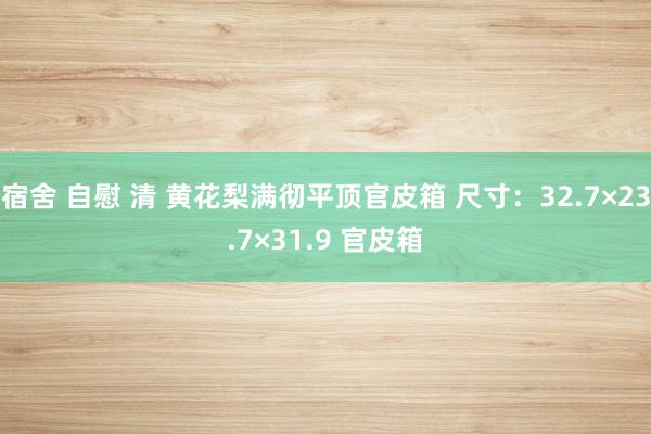 宿舍 自慰 清 黄花梨满彻平顶官皮箱 尺寸：32.7×23.7×31.9 官皮箱