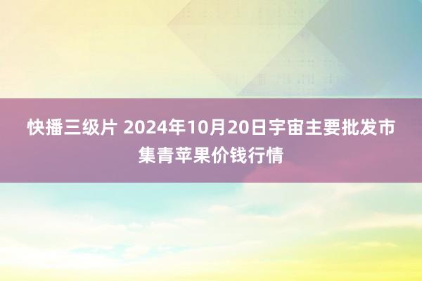 快播三级片 2024年10月20日宇宙主要批发市集青苹果价钱行情