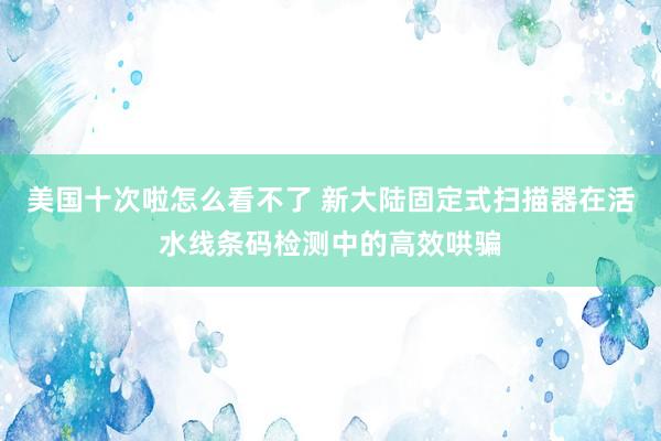 美国十次啦怎么看不了 新大陆固定式扫描器在活水线条码检测中的高效哄骗