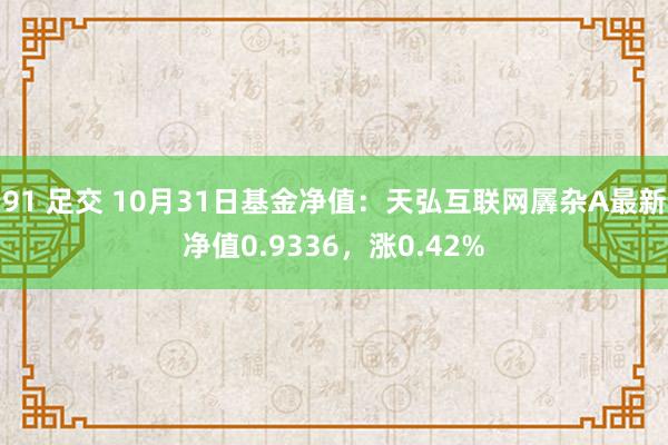 91 足交 10月31日基金净值：天弘互联网羼杂A最新净值0.9336，涨0.42%