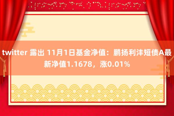 twitter 露出 11月1日基金净值：鹏扬利沣短债A最新净值1.1678，涨0.01%