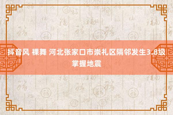 抖音风 裸舞 河北张家口市崇礼区隔邻发生3.8级掌握地震