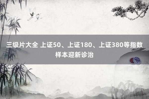 三级片大全 上证50、上证180、上证380等指数样本迎新诊治